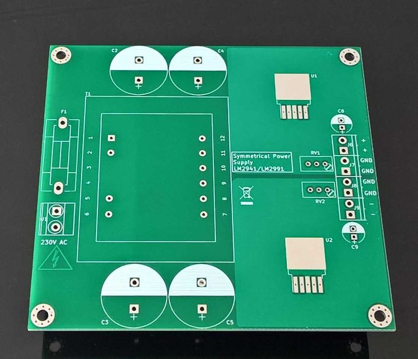 Płytka drukowana PCB do zasilacza LM2941/LM2991