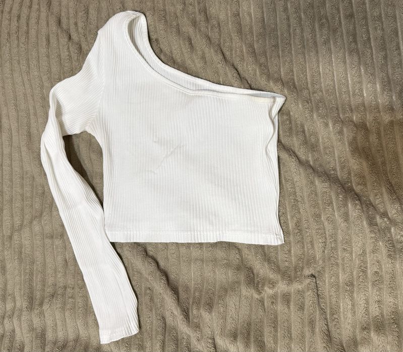 Кофта-топ на одне плече в рубчик