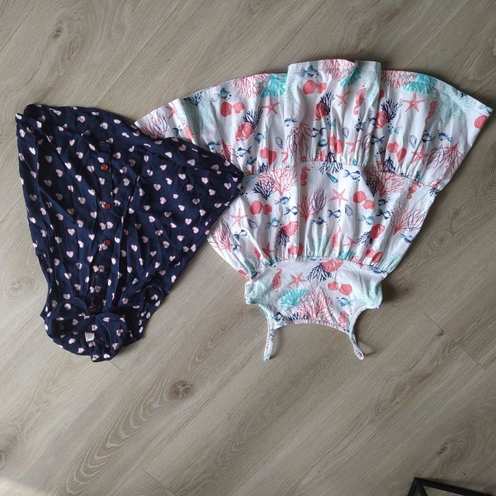 Zestaw ubrań dziewczęcych lato rozmiar 116/122 11sztuk + gratisy.