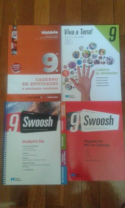 Livros escolares / Livros de exames / Cadernos de atividades 8º-10º
