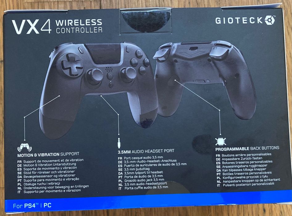 Comando Gioteck VX-4 sem fios para PS4/PC- novo, 3 anos de garantia