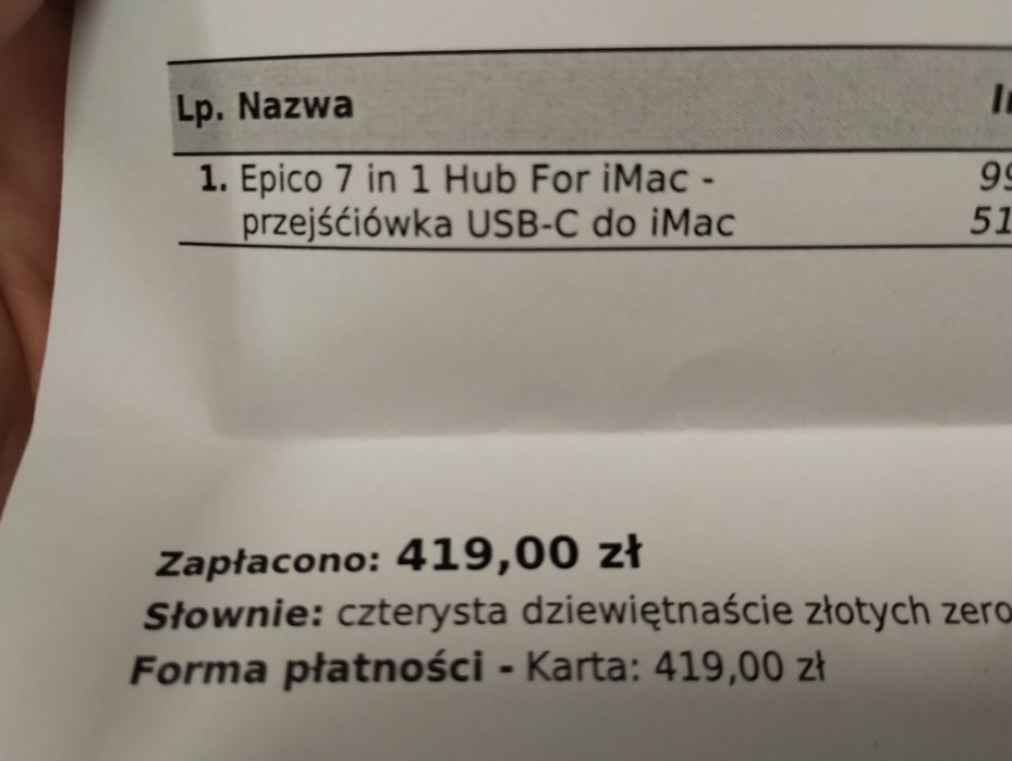 Epico Type-C Hub 7 in 1 - Przejściówka USB-C do iMac