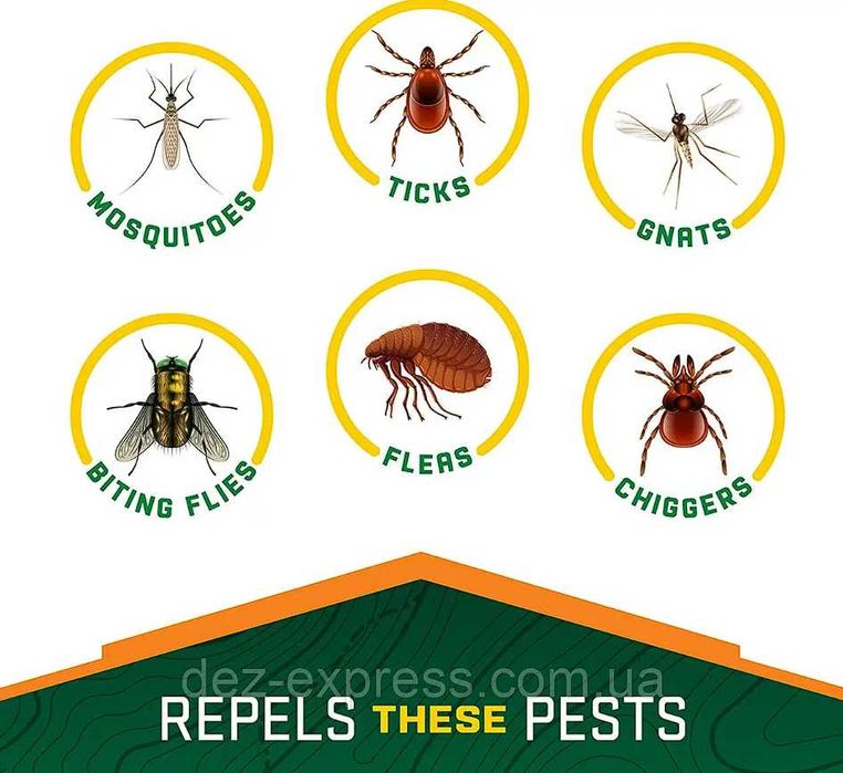 Засіб від комарів та кліщів Repel Sportsmen Max Formula 40% DEET , 100% DEET  Made in USA