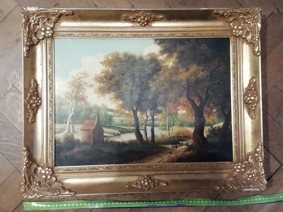 Obraz Pejzaż sygn. R. Lizut płótno olej Zamienię