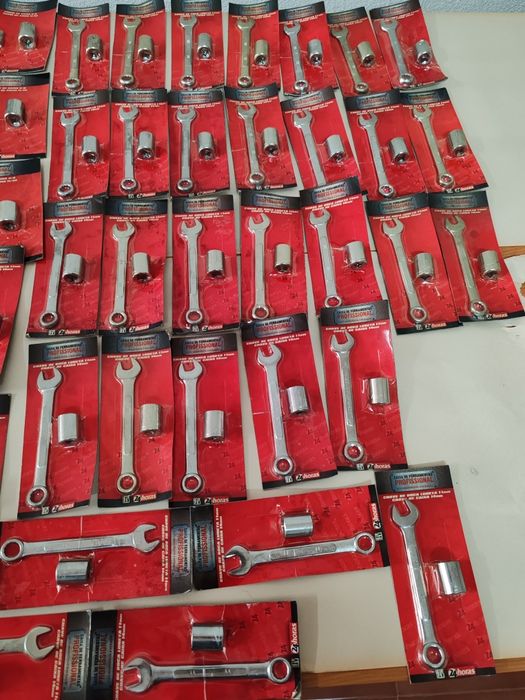 33 Conjuntos de chave de boca luneta + chave de caixa