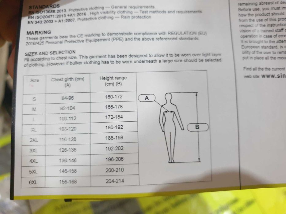 Casaco profissional quente  e impermeável