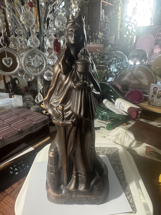 Figurka św Barbary brąz
