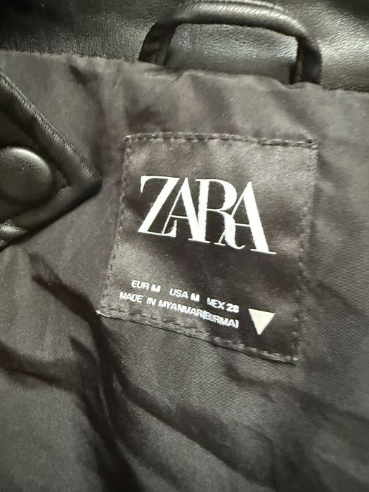 Raz zalozona kurtka Zara roz M z ekoskory