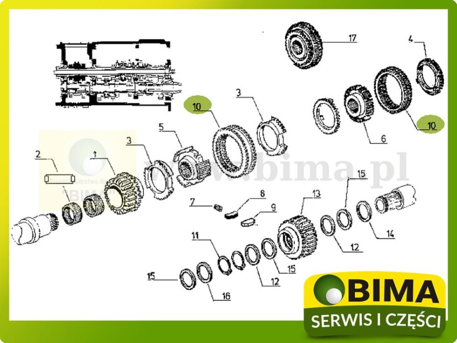 Przesuwka mufa rewersu Renault 80-34, 85-12, 85-14,85-32,85-34, 75-34