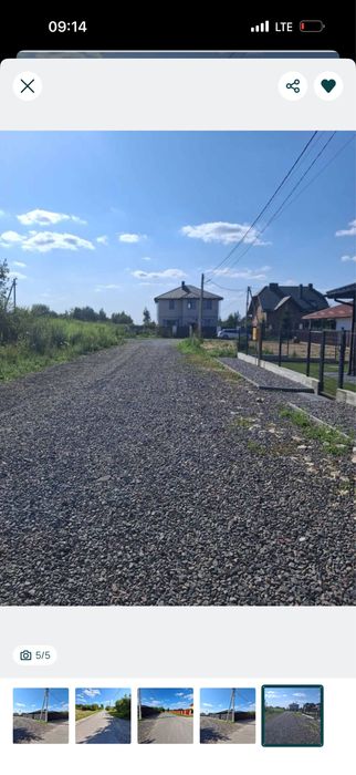 Продам земельну ділянку від 5-47 сот