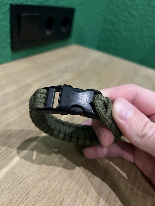 Паракордовий Браслет Виживання (Олива) военный браслет