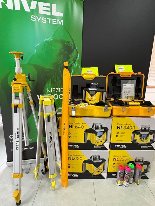 Nivel System Niwelator laserowy NL 640 R lata statyw RD 600 Nowy fv