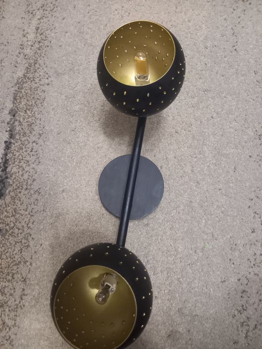 Żyrandol czarny mat