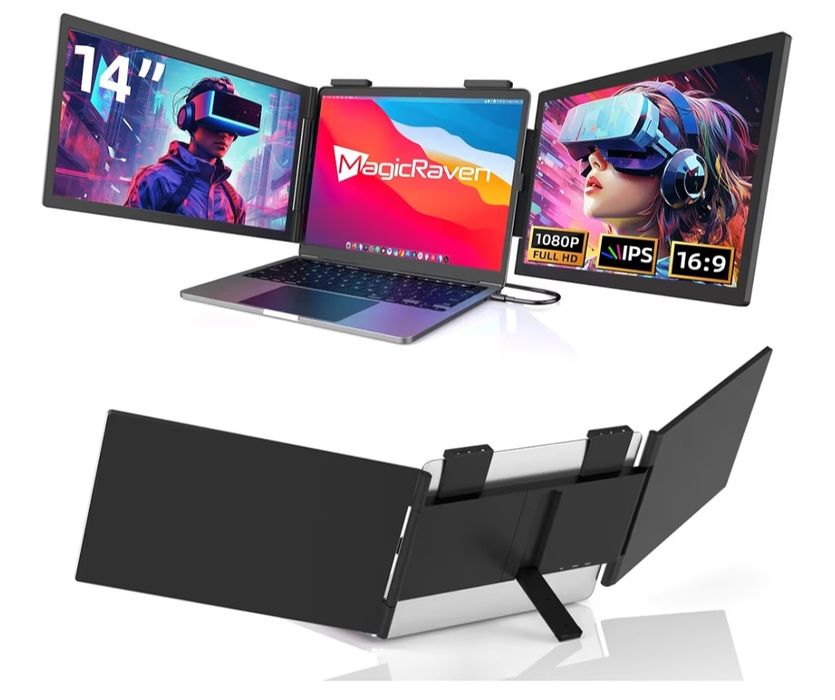 Dois ecrãs portáteis Magicraven 14" - Novos