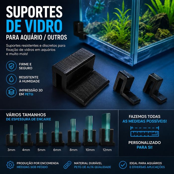 Suporte de vidro / outros - Impressão 3D