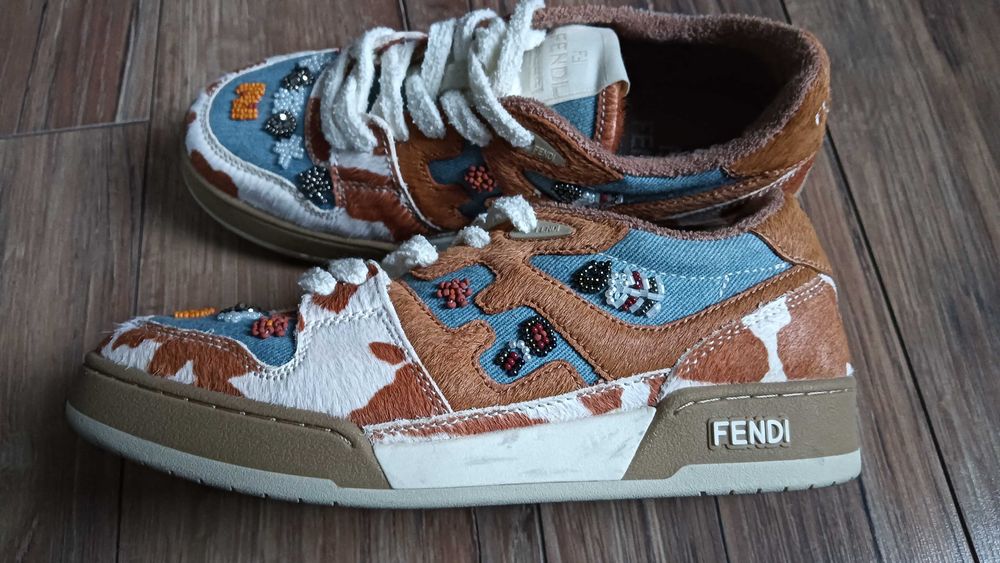 Sneakersy Fendi Cow Print