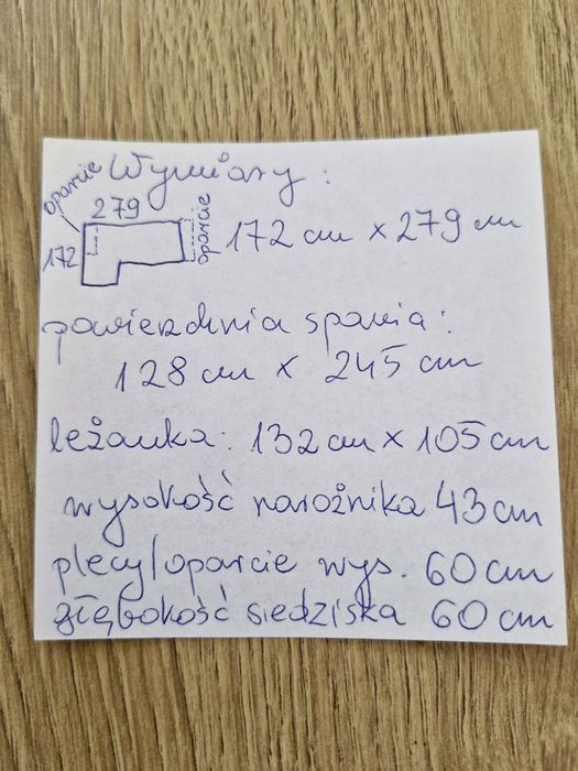 Narożnik 280x 172 cm