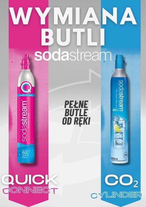 Wymiana / napełnienie butli sodastream soda stream CO2 Epaka Kęty