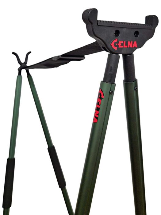 Pastorał myśliwski kraczka, 4 nogi, 2 punkty podparcia (zielony)–CELNA