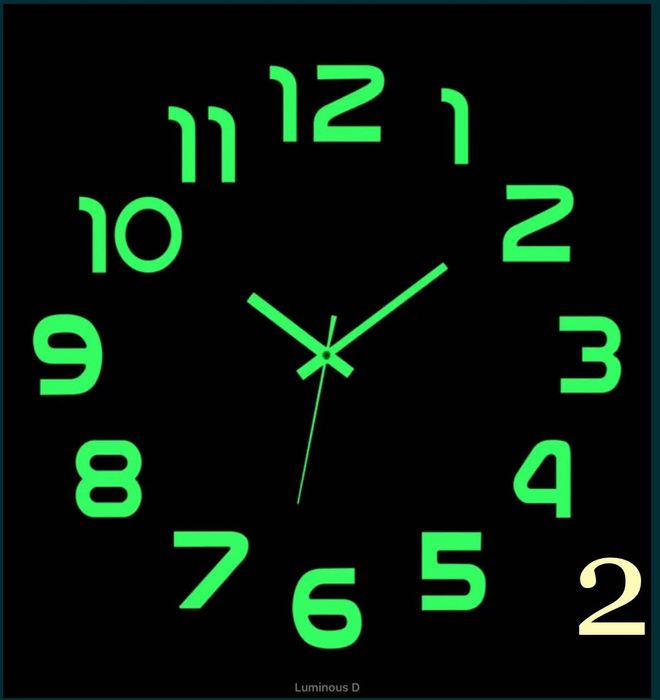 Настінний годинник Clock now Люмінесцентний. Безшумні.