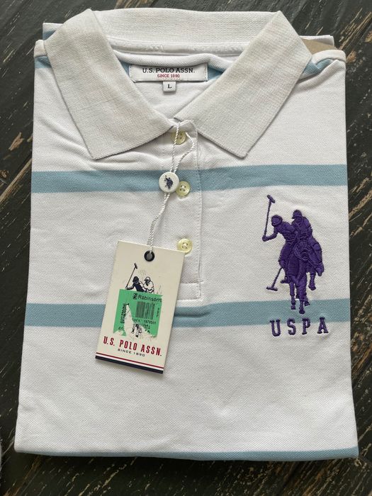 US POLO ASSGN Поло в полоску хлопок оригинал. Р М. Цена снижена!