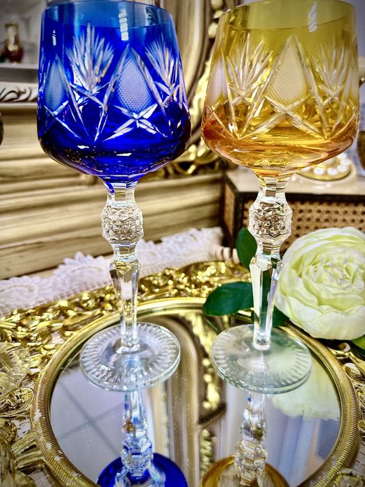 Винні фужери з кольорового кришталю