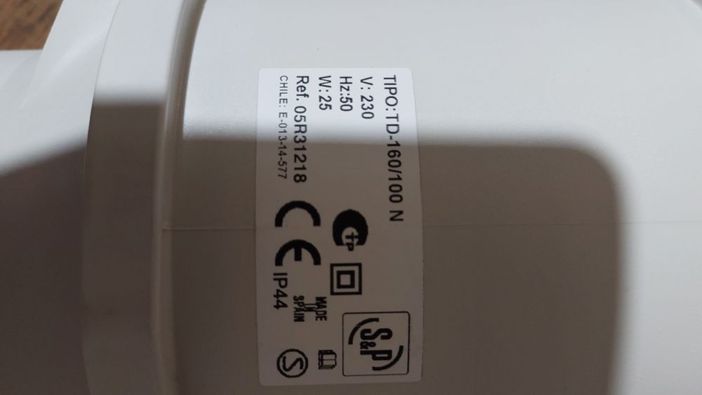 Wentylator kanałowy TD-160/100 N SILENT Soler & Palan 100 mm, cichy