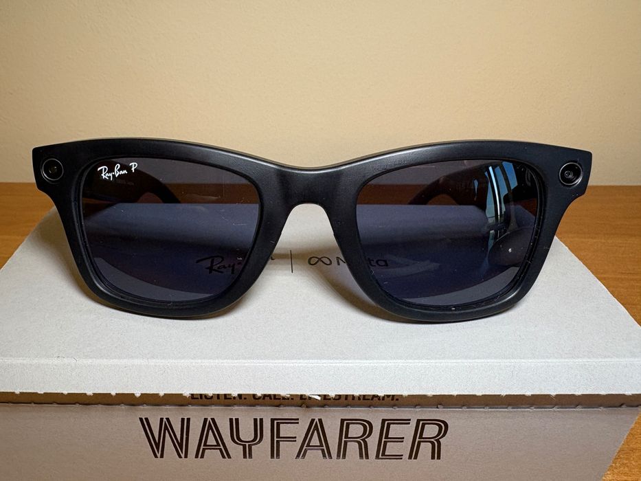 Gen 1 Smart okulary Ray-Ban Meta Wayfarer granatowe