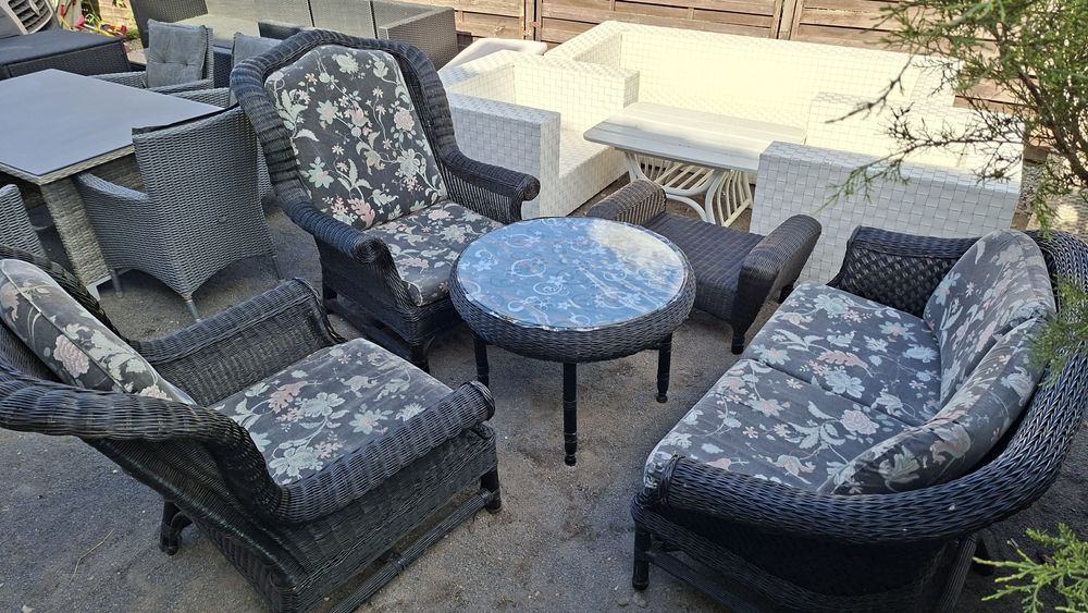Zestaw ogrodowy rattanowy ratan balkon altanka ogród taras