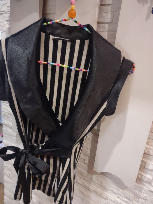 Bluzka sylwestrowa złota nitka z  atłasem