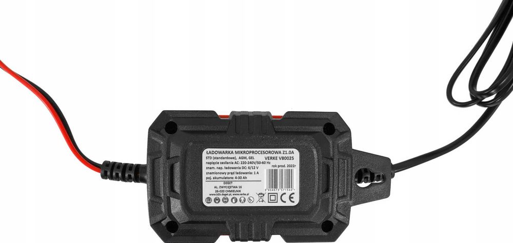 PROSTOWNIK Ładowarka Akumulatora 6V/12V 1A ŻEL AGM VERKE