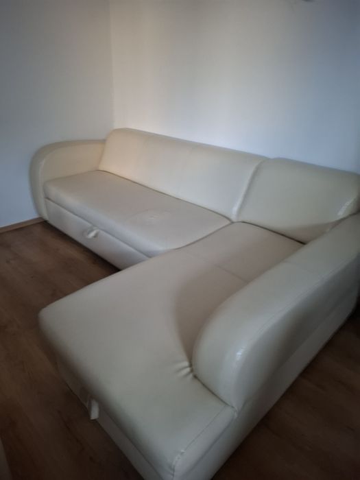 Narożnik ecco skóra z funkcją spania