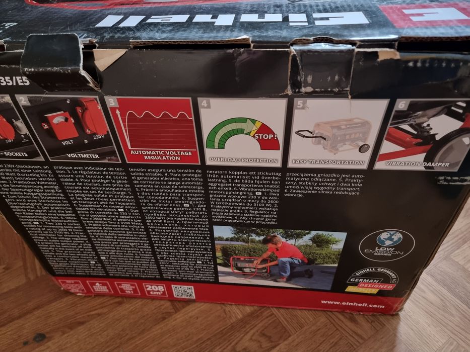 Гнератор Einhell 3.1 кв мак 2.7 ном