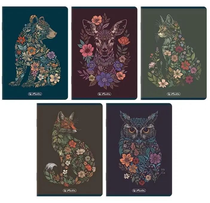 Zeszyt A5/80K kratka Florimals (5szt) HERLITZ. Nowy Produkt