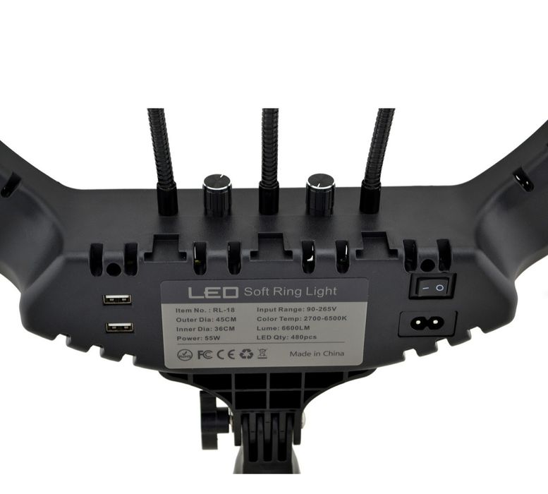 Кільцева LED лампа RL-18 діаметром 44см (7357)