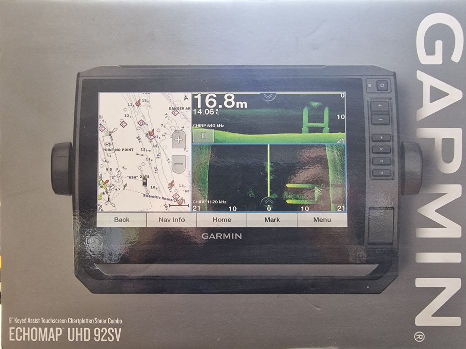 Garmin ECHOMAP UHD 92 sv z przetwornikiem GT-54
