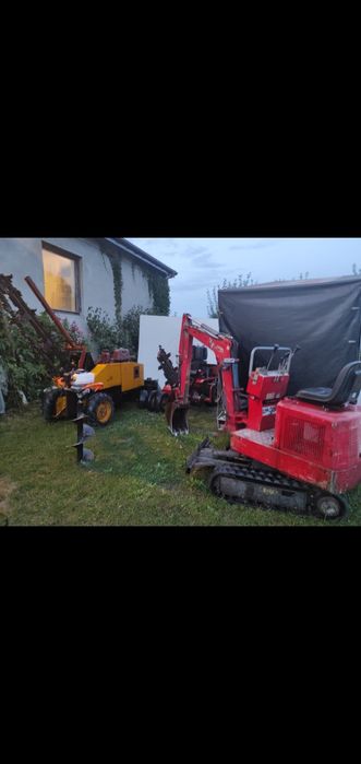 Koparka łańcuchowa,Minikoparka, Wiertnica hydrauliczna i glebogryzarka