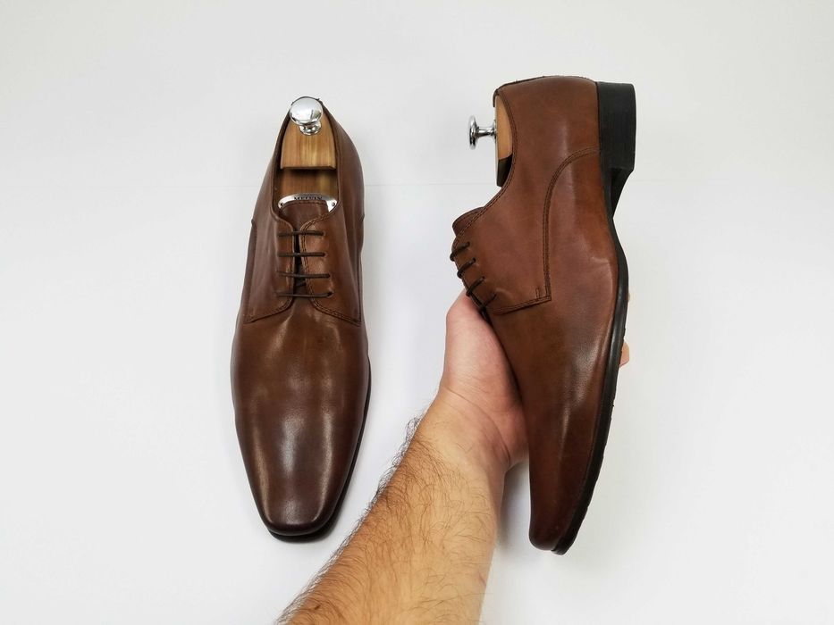BELMONDO Made in India туфли кожаные туфлі коричневі 41 26.5 см
