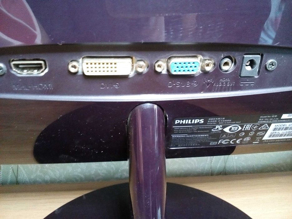 монитор ЖК 21.5" (54.6 см) Philips 227E6E (без блока питания)