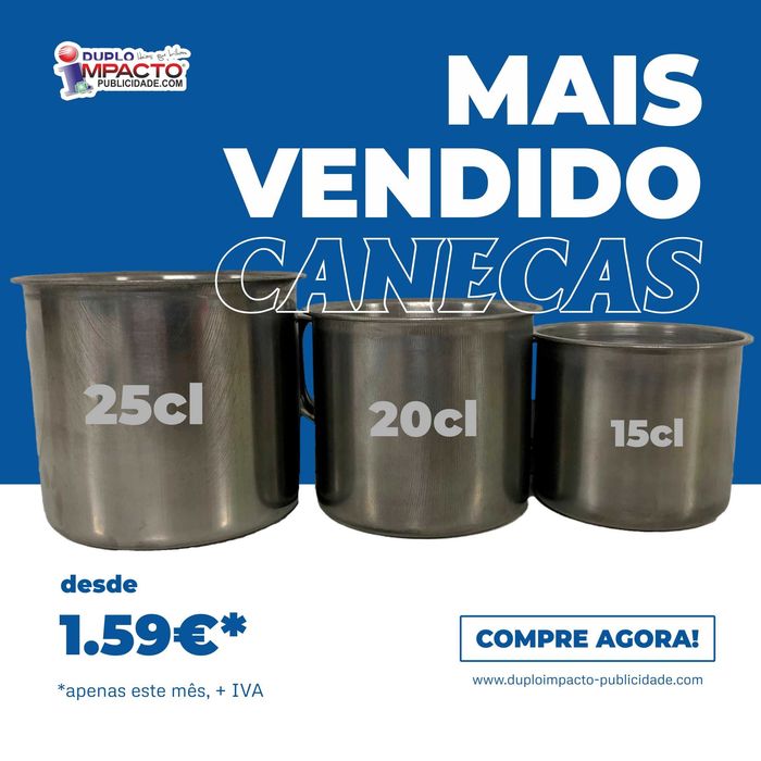 CANECO INOX 7CM COM GRAVAÇÃO A LASER