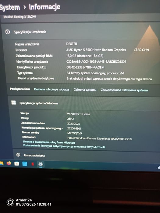 Ideapad gaming 3 15ach6