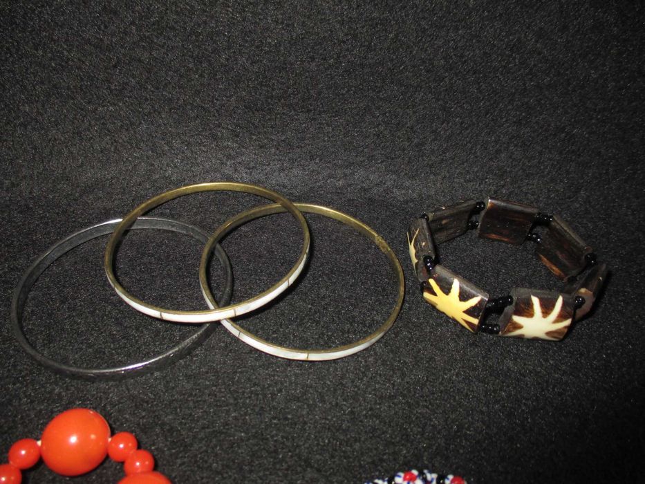 Conjunto de Bijuteria pulseiras colares relógio prata