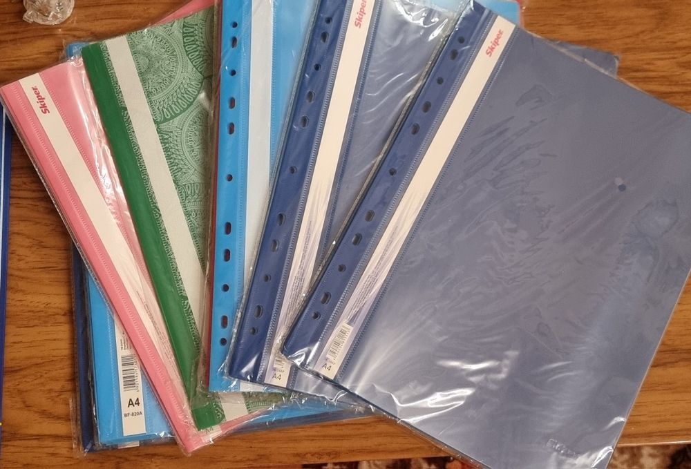 Папки швидкозшивач і файли 6+4 упаковки / Ціна за 1 упаковку