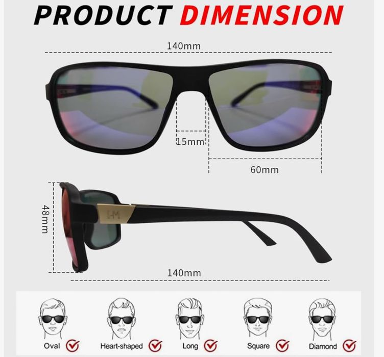 Поляризаційні сонцезахисні окуляри для чоловіків H+MACHE