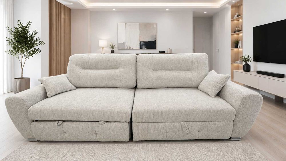 Novo Sofá com Chaise Longue e Espaço de Arrumação + Portes por 697€