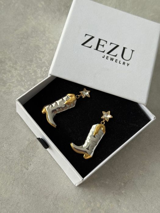 Kolczyki country kowbojki but kowbojski