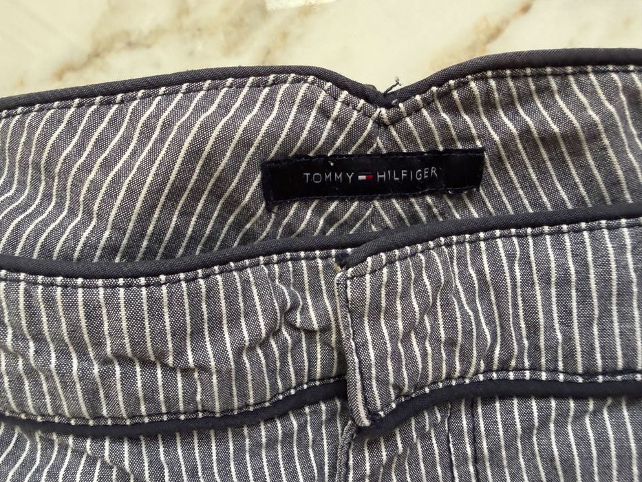 Tommy Рilfiger брюки с пуговицами в тонкую полоску хлопок р S