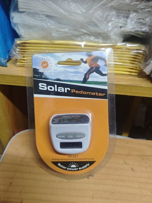 Pedometro Solar - novo sem usar
