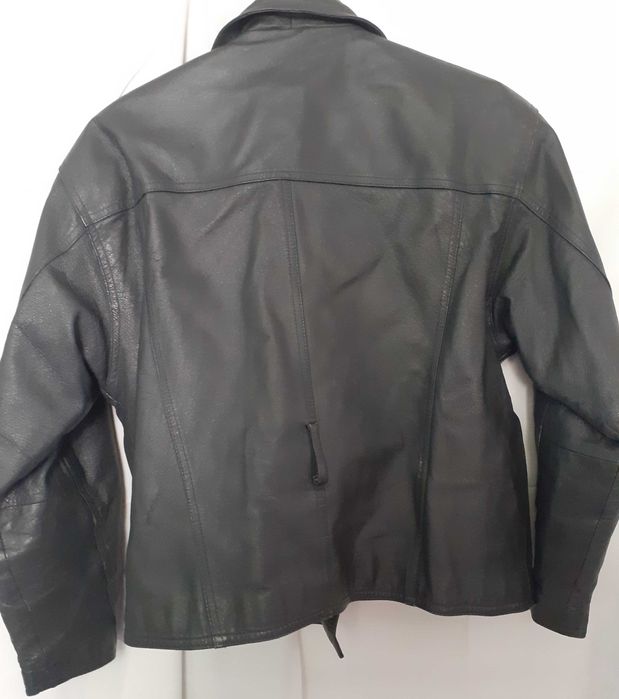 Czarna skórzana (naturalna) kurtka, ramoneska r.L/XL
