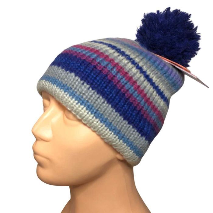 CG59 Ciepła Dziecięca Czapka Brekka Zimowa Pompon